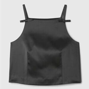 Gap Satin Square-Neck Bow Top